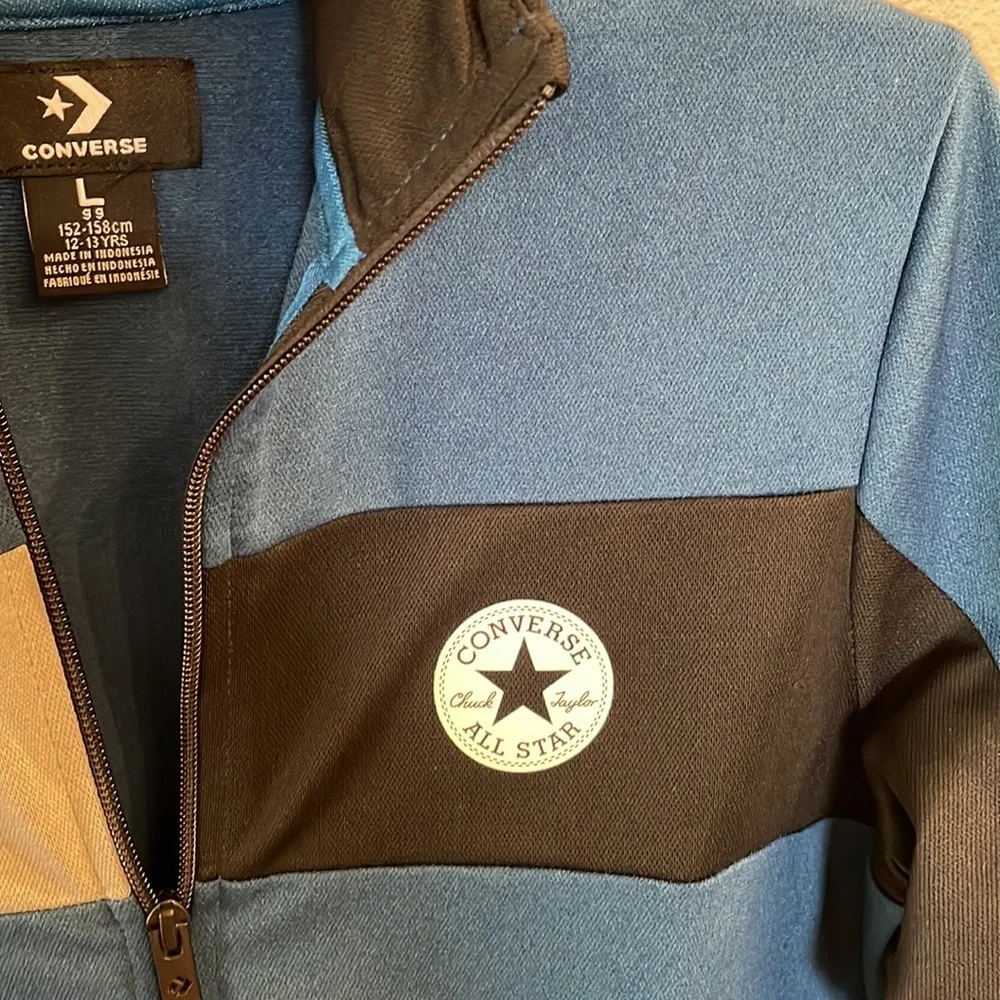CONVERSE TRACK BOYS JACKET color block stand up collar Activewear Regulr fit Lrg